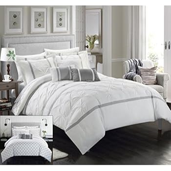 Amazon.com: Chic Home 10 Piece Dorothy Pinch Pleated Ruffled and