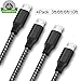 ONSON Micro USB Cable,4Pack 3FT/6FT/6FT/10FT Long Premium Nylon Braided Android Charger USB to Micro USB Charging Cable Samsung Charger Cord for Samsung Galaxy S7 Edge/S7/S6/S4/S3,Note 5/4/3 (Black)