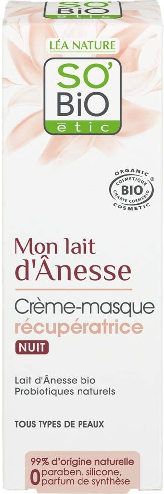 SO'BiO étic Mon Lait D'Anesse Cosmebio Skin Recovery Cream, 50 ml, 50 ml (Pack of 1) - Image 3