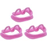 Angzhili 3 Pcs Silicone Mouth Opener,Reusable Dental Cheek Retractor(Pink) | for Teeth Whitening,Intraoral Lip Retractor