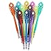 Jiulyning Peacock Feather Pattern Colored Gel Ink Pen, Fine Point 0.38mm, Pack of 12