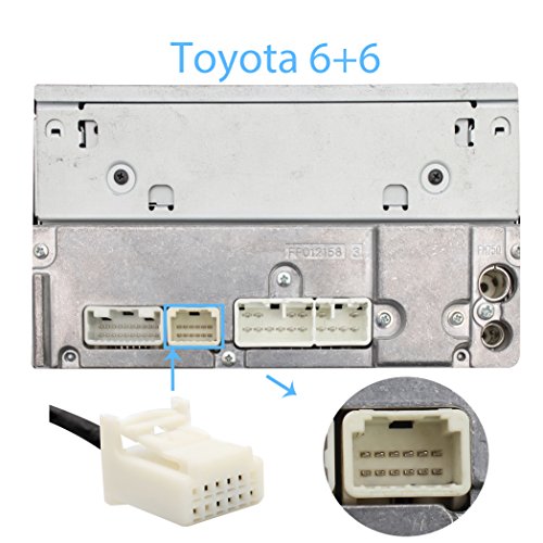 Wyness Car MP3 USB/AUX 3.5mm Stereo Wireless Music Receiver Wireless Hands Free Auto Bluetooth Adapter Fit For Toyota (6+6)Pin Camry Tacoma Corolla Tundra RAV4 Lexus RX GS IS