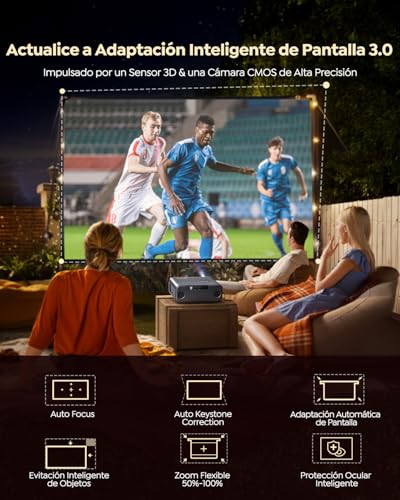 Projector 4K【1400 ANSI/Netflix Included/Dolby】 Smart Projector 4K Portable Auto Focus/Keystone WiFi Bluetooth FHD 1080P, HDR10, Projectors WiFi6 Outdoor Zoom 50% for Home Cinema/PPT Dual HDMI/USB