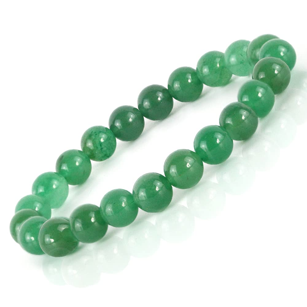 Ouubuuy Green Aventurine Crystal Beads Bracelet 8mm Natural Gemstone Beaded Bracelets Healing Crystal Bracelet for Women Mothers Day Gifts