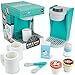 Rise & Shine Pod Capsule Coffee Maker Playset, with 2 Cups, 2 Pods, 2 Spoons, 1 Coffee Maker, Cream & Sugar (9 Pcs.) by Imagination Generation