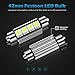 Partsam 6pcs Ice Blue 41mm 42mm Festoon 4-5050-SMD LED Light Interior Dome Map Trunk Cargo Footwell Replacement Bulb Lamp 12V 561 562 578 211-2