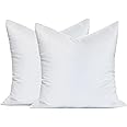 MoonRest® Synthetic Down Alternative 16x16 Square Pillow Insert Form, for Decorative Throw Pillow, Sofa, Cushions, Body and Bed - Pack of 2- Size 16” X 16”