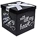 Gift Box 7x7x7 Amrita Heart Pop up in Seconds comes with Decorative Ribbon mounted on the lid A Gift Tag and Tissue Paper - No Glue or Tape Required