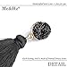 Me&Hz Black Tassel Earrings for Women Dangling Layered Fringe Long Tassel Dangle Earrings for Women Bohemian Boho Statement Vintage Big Black and Gold Earring Jewelry