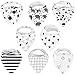 Baby Bandana Drool Bibs for Drooling and Teething, 100% Organic Cotton,Soft and Absorbent Bibs for Baby Boys and Girls,Unisex 8-Pack Toddler Shower Gift Set by Tasera,Black