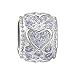 SOUFEEL Light Purple Swarovski Crystal Heart Charm 925 Sterling Silver Charms Fit European Bracelets Women Gifts