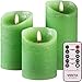VENTA Flickering Flameless Candles with Remote Control - Led Candles Battery Operated - Battery Operated Candle for Decoration Table, Timer & Dimmer Features, Set - 3Pcs (4