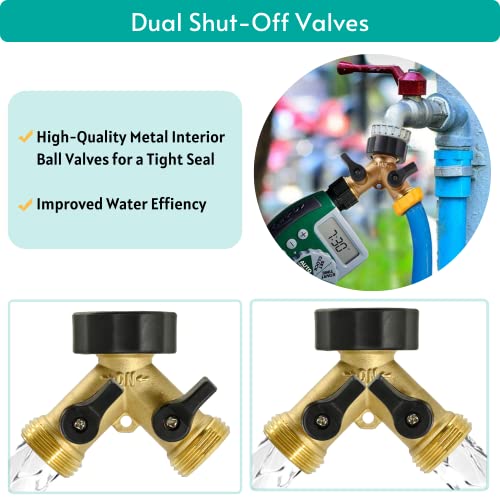 UEHICT Garden Hose Splitter 2 Way Heavy Duty Water Hose Splitter