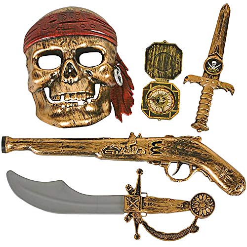 ArtCreativity Pirate Play Set for Kids, 5PC Playset with Plastic Sword