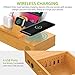 CHGeek Bamboo Wireless Charger-Charging-Station-for-Multiple-Devices, Charging Dock for Apple Watch, AirPods. Wireless Charging Organizer for iPhone. Compatible iPhone 11/11 Pro(Max)
