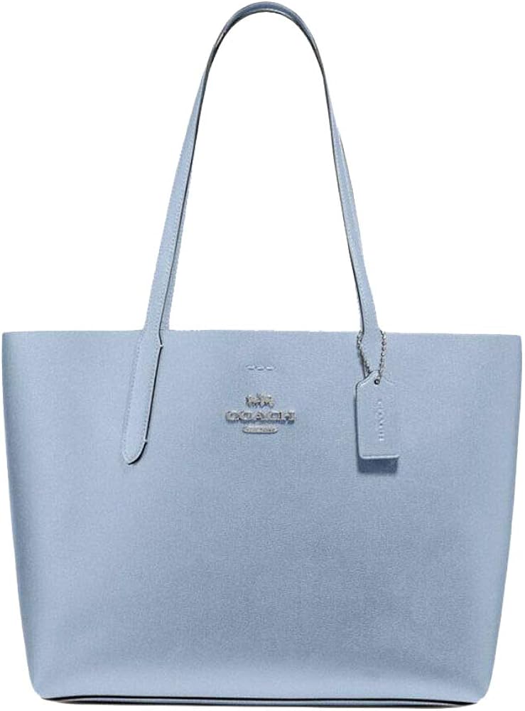 coach metallic blue handbag