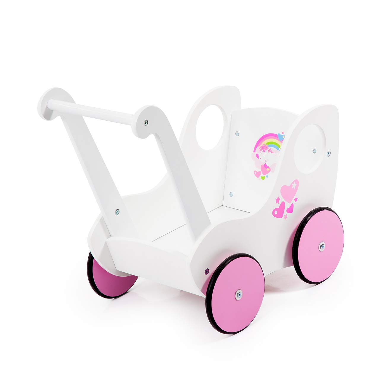 Bayer Design - Wooden Pushchair for Dolls Princess World, Baby Walker, Cute Design