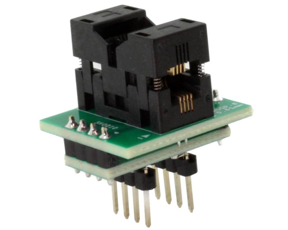 Photo 1 of (Qty 1) CHIP QUIK SK0010 MSOP-8 Socket to DIP-8 Adapter (3 mm Body, 0.65 mm Pitch)