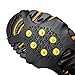 Gpeng Crampons Ice Cleats for Shoes and Boots Women Men Kids Anti Slip 19 Spikes Stainless Steel Microspikes for Hiking Fishing Walking Climbing Jogging Mountaineering-Yellow-L