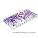Compatible for iPhone 7/8 / SE 2020 / SE 2022 Case, Flowing Liquid Floating Bling Glitter Kickstand Cover Shell PC Back 360 Rotating Ring Holder Shockproof TPU Frame Protective Skin - Purple
