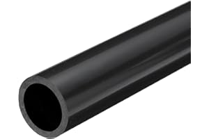 MECCANIXITY PVC Rigid Tube Round Pipe Hardware Tubing 19.4mm(3/4 inch) ID 25mm(1 inch) OD 350mm Dark Grey High Impact for Water Pipe Crafts Cable Sleeve