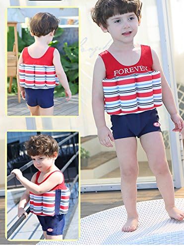 Cute and Fashion Children One-Piece Sun Protection Float Suit with Detachable Buoyancy Swimsuit (US 4 / 86-94CM, P82)