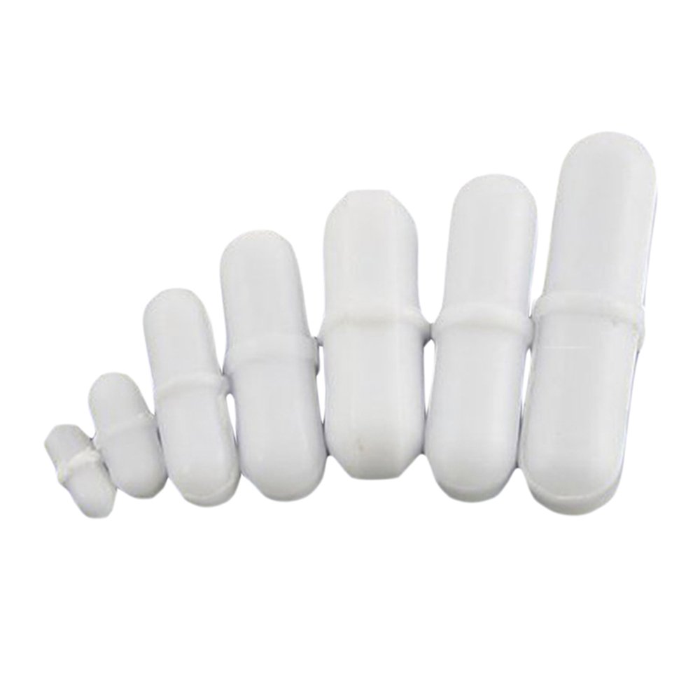 7pcs PTFE stirrer mixer stir bar White Color