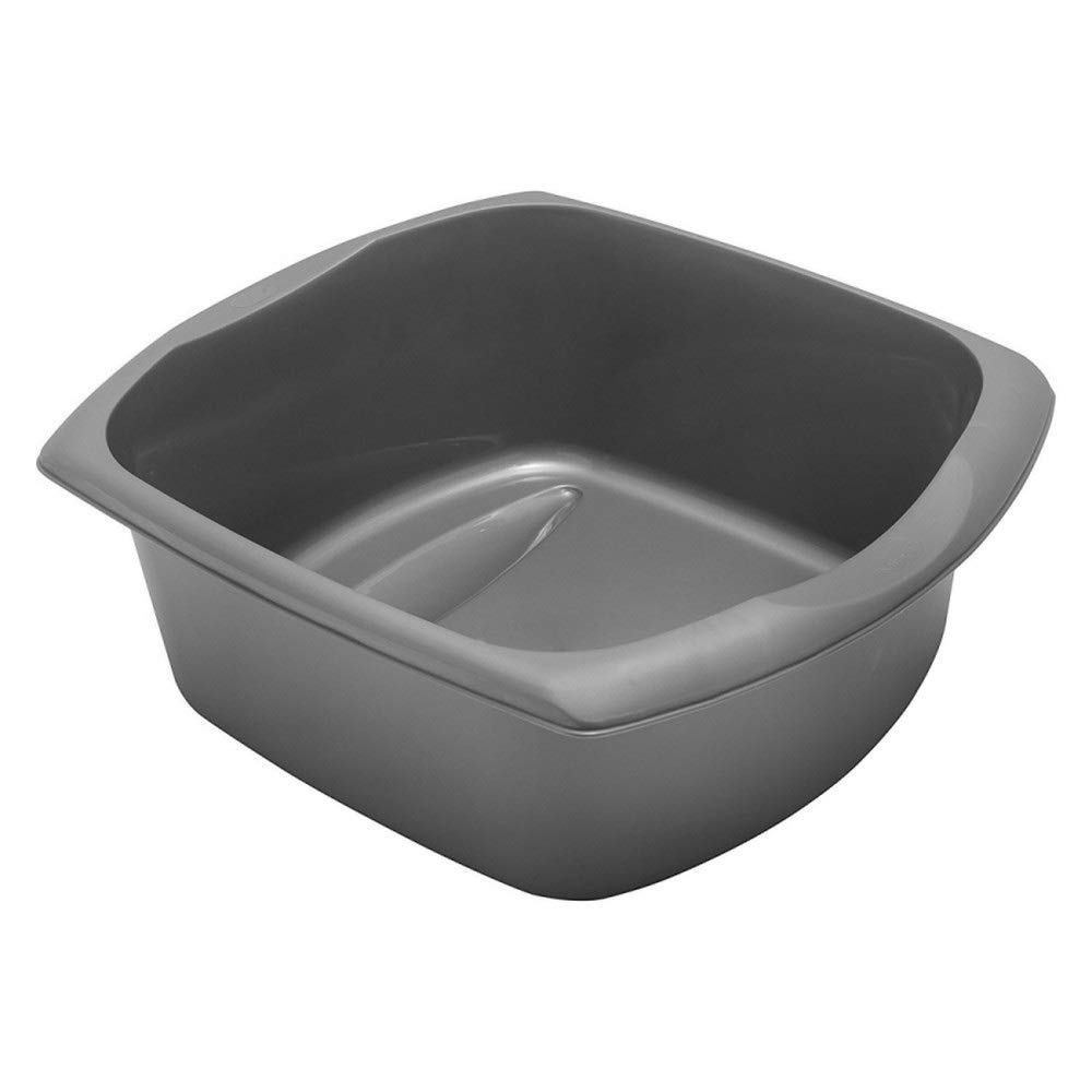 Addis Rectangular Washing up Bowl, Metallic, Large, 9.5 Litre