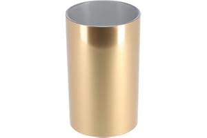 EVIDECO FRENCH HOME GOODS Evideco Golden Collection Bath Water Tumbler-Toothbrush Holder PS, 3 3/4 D x 4.8 H, Gold