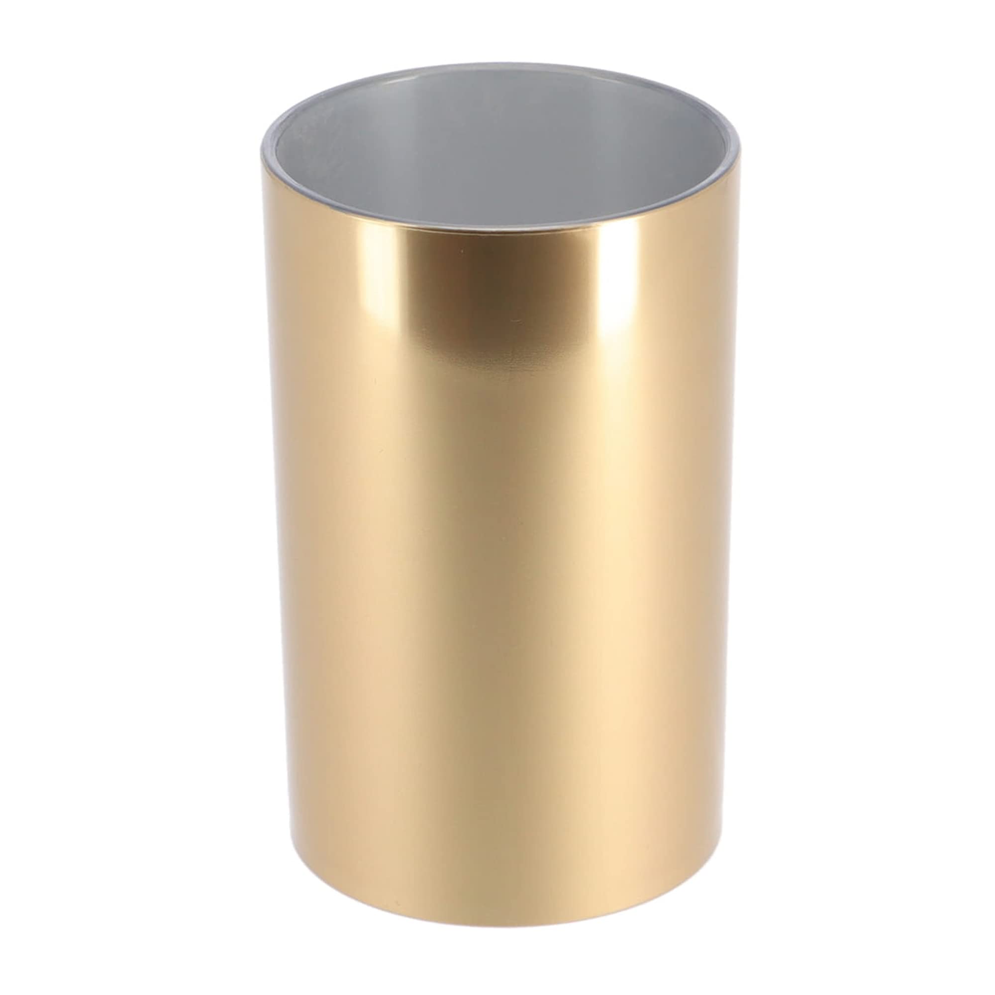 Photo 1 of Evideco Golden Collection Bath Water Tumbler-Toothbrush Holder PS, 3 3/4 D x 4.8 H, Gold