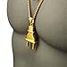 TIDOO Men&Women 18k Golden Pendant Chain Necklace, HIP HOP Boys Stainless-steelNecklace