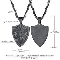 U7 Jewelry Men Women Ion Plating Black Vintage
