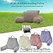 HOMCA Reading Pillow, Inflatable Backrest Pillow with Arms Great as Travel Camping Pillow for Lumbar Back Support, Gray
