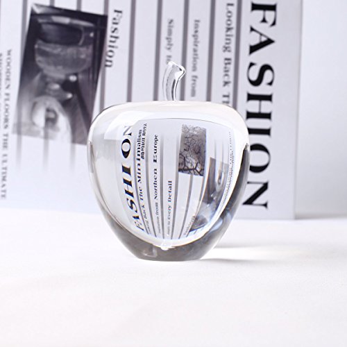 Crystal Apple Paperweight with Luxury Gift Box - 3(inch)-Crystal Statues and figurines - Home decoration-Gift for lover home office lover