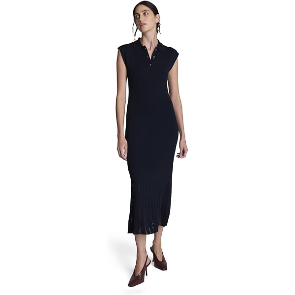 Ted Baker Women's Lounia Fluted Sleeve Knitted Bodycon Midi Dress, Mid Blue  at Amazon Women's Clothing store