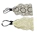 yueton Pack of 2 Elegant Retro Women Girl Lace Headband Hair Band Hair Accessories (2 Different Colors 16.5 Inch)