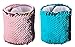 ROOSSI 2PCS/Pack Reversible Sequin Bracelets Mermaid Wristband Cuff Children Bracelets Plush Toys Party Favors Birthday Gifts D