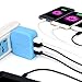 USB Charger- Lumsing 21W 4.2A 4-Port USB Wall Charger with Smart Technology Travel Charger for iPhone SE / 6s / 6 / 6 Plus, iPad Air 2, Galaxy S7 / S7 Edge / S6 / S6 Edge / Edge+, Note 5, LG G5 (Blue)
