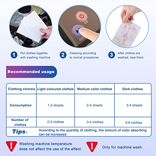 200 Count Dye Trapping Laundry Saving Sheets for Laundry in Wash Sheets