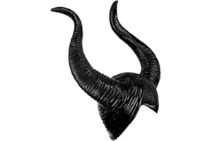 Primachen Horn Headpiece Halloween Costume Deluxe Cosplay for Women Adult Teens Black