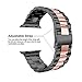 for iWatch Bands 42MM, Rosa Schleife Apple Watch Band 42mm Stainless Steel Metal Smart Watch Bands Replacement Strap with Classic Bracelet Clasp Wrist Band for 42mm iWatch Series 3/2/1 Sport Edition