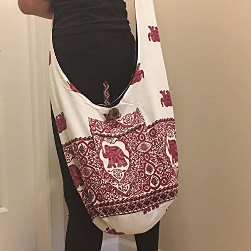 Good quality Hippie Boho Asian Thai Style Hand Made cotton Fabric Woven Sling Shoulder Tote cross body bag From Chiangmai Thailand Christmas Gift