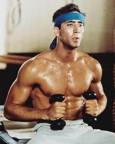 Nicolas Cage Hunky Color Barechested Working Out 8x10 Hd Aluminum Wall Art At Amazon S Entertainment Collectibles Store