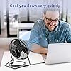 EasyAcc-USB-Desk-Fan-6-inch-Desktop-Silent-Fan-Air-Circulator-2-Speeds-360-Rotation-Brushless-Motor-Noiseless-for-Home-and-Office-Laptop-Notebook-PC-Desk-Table-Fan-Metal-Black EasyAcc USB Desk Fan 6 inch Desktop Silent Fan Air Circulator 2 Speeds 360° Rotation Brushless Motor Noiseless for Home…