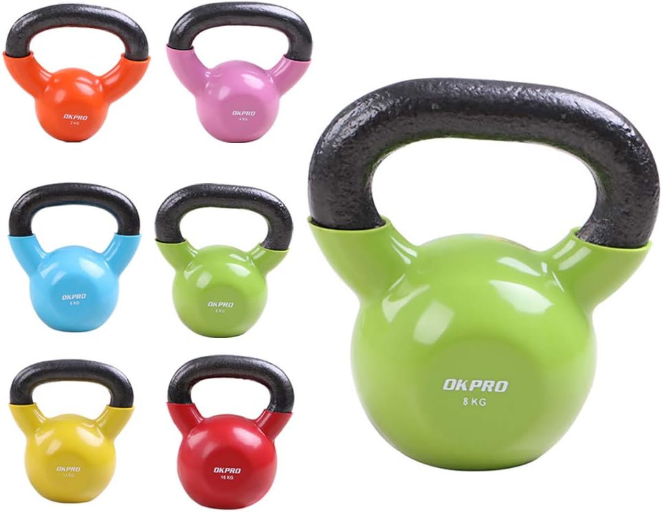 LSBQQ Kettlebell 2Kg/4Kg/6Kg/8Kg/12Kg/16Kg,with Protective, Coloured Neoprene Coating–Strength Traning Home Gym Fitness Suitable for Beginners And Intermediates,Kettlebells Set