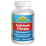 Calcium Citrate with D3 by Nova Nutritions