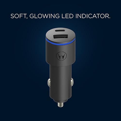 Motorola TurboPower Share Car Charger- 45W Dual Port USB-A, USB-C