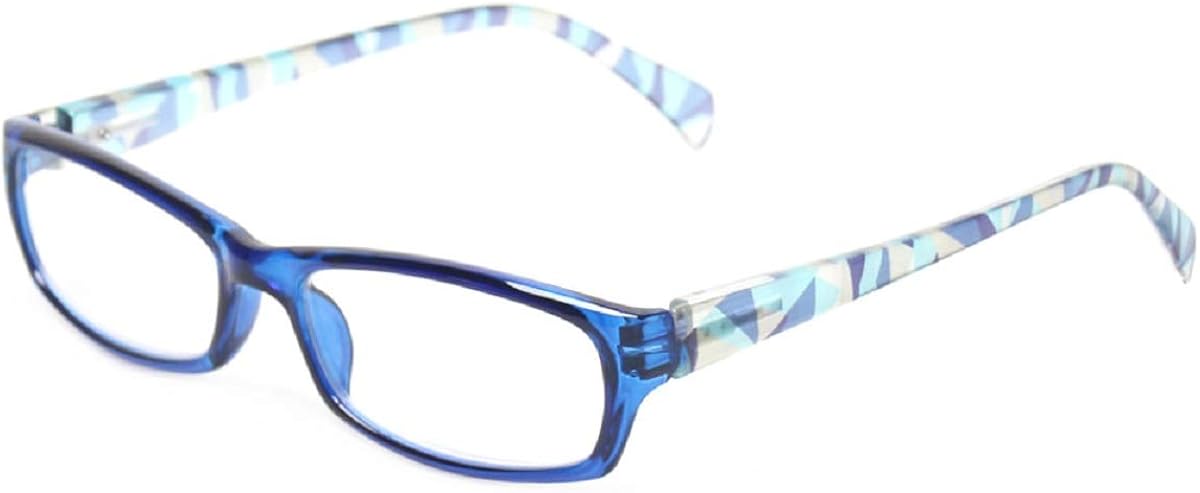 Reading Glasses 5 Pairs Fashion Ladies Readers Spring Hinge with Pattern Print Eyeglasses for Women (5 Pack Mix Color, 2.0): Clothing