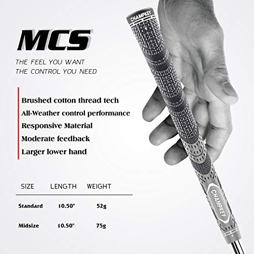 CHAMPKEY MCS Hybrid Golf Grips 13 Pack All Weather Control and High