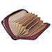 Buxton Womens RFID Accordion Double Zippered Wizard Credit Card ID Holder Travel Wallet (Burgundy)